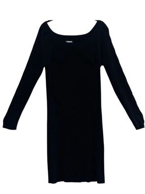 Express Black Knit  Criss Cross Sleeves Dress Size XL